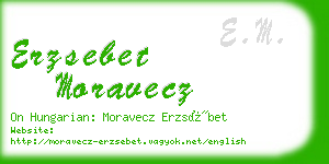 erzsebet moravecz business card